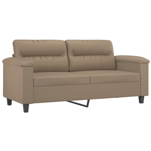  3-dijelni set sofa s jastucima boja cappuccina od umjetne kože Slike
