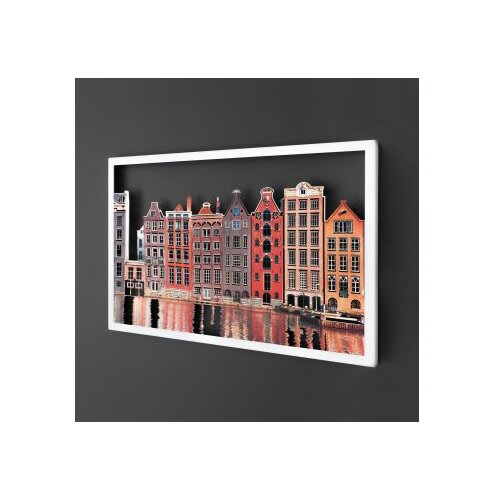 Wallxpert APT329MCA Zidna dekoracija Amsterdamske kuće, 45x70cm Slike