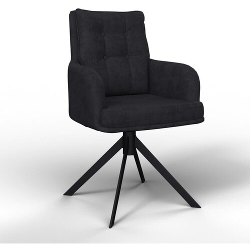 Bessagi Home Naslanjač Marietta, Črna, Vrtljiv Slike