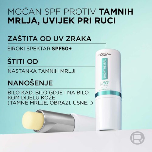 L&amp;acute;Or&amp;eacute;al Paris bright reveal uv stik 9ml ( 1100040082 ) Slike