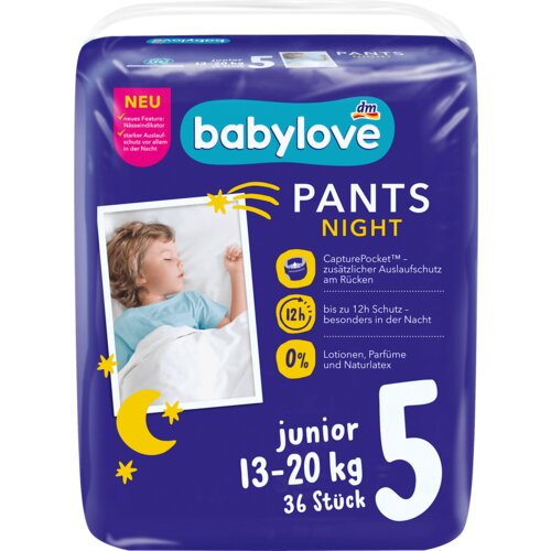 babylove Noćne pelene gaćice, veličina 5 junior (13-20kg) 36 kom Cene