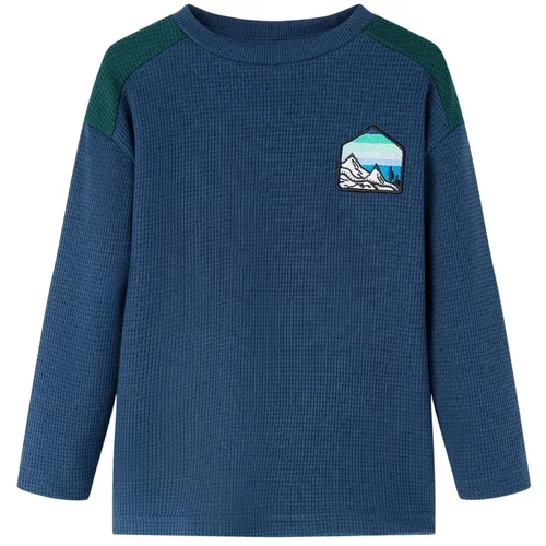 vidaXL Otroški pulover mornarsko modra 116