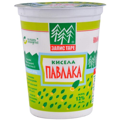 Zapis Tare Kisela pavlaka 12%mm 380g Slike