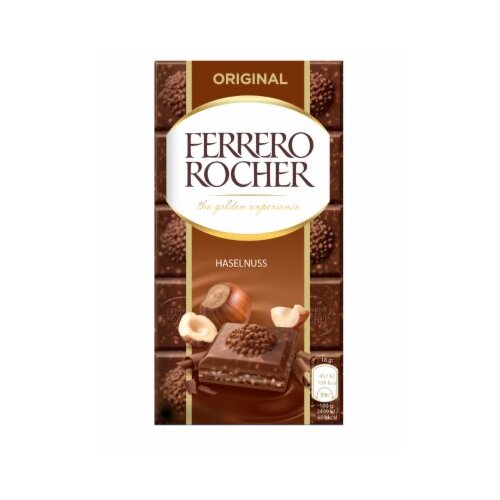 Ferrero Rocher čokolada haselnuss original 90 g Slike