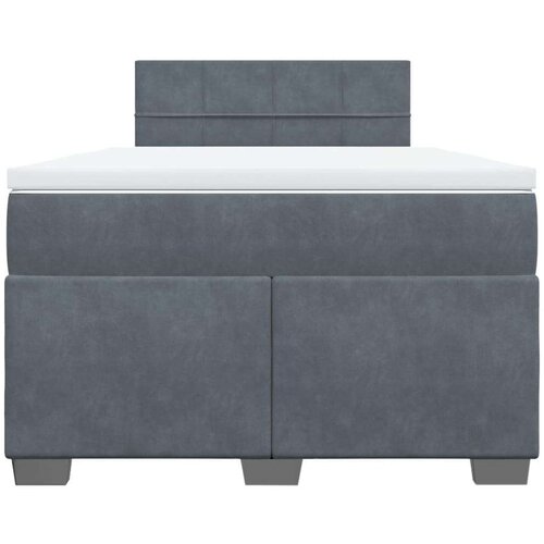 VidaXL box spring krevet s madracem tamnosivi 120 x 200 cm bar&amp;scaron;unasti Slike