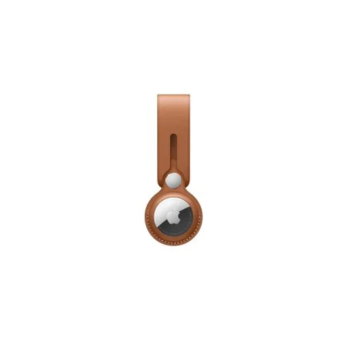 Apple AirTag Leather Loop-Saddle Brown