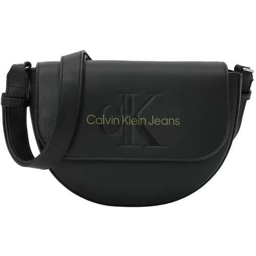 Calvin Klein Jeans Torba za čez ramo svetlo zelena / črna