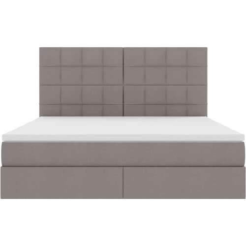  Krevet s od storage Sivo-smeđa 180 x 200 cm Lažna koža Slike