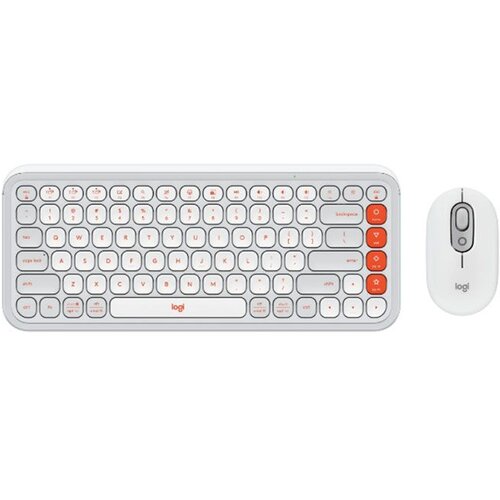 Logitech Tastatura + mi&amp;scaron; POP Icon Combo Wireless US White Slike
