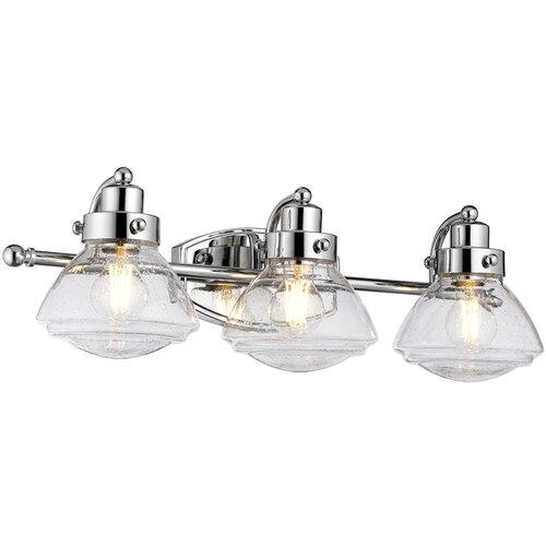 Quintiesse Scholar Stenska svetilka Quoizel s 3 lučmi, polirani krom, IP44, (22099247) Cene