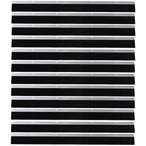 Držač četke za vrata 12 pcs Srebrno 100 cm Aluminijski legura Slike