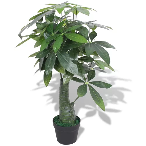 vidaXL Umetna rastlina drevo sreče v loncu 85 cm zelene barve