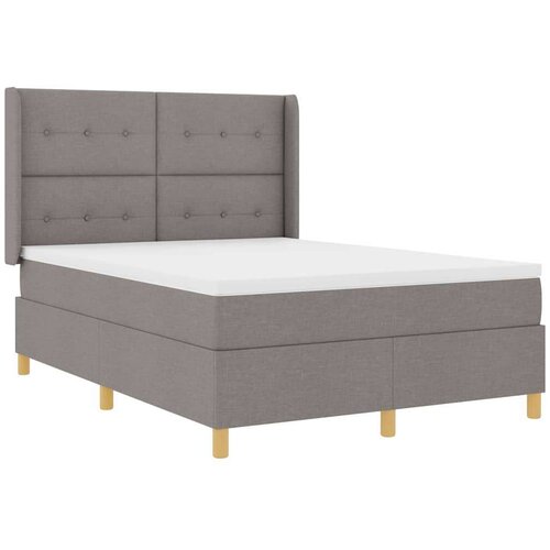 Box spring krevet Sivo-smeđa 140 x 190 cm tkanina Slike