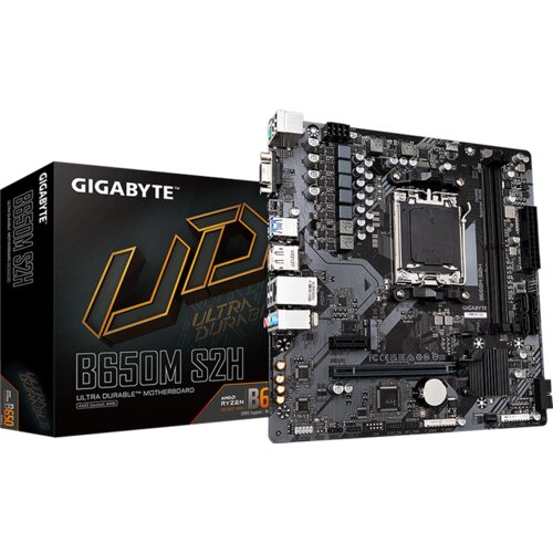 Gigabyte MB B650M S2H AM5, 2xDDR5, 1xM.2, 4xSATA, 12xUSB, 2xDP, 1xHDMI, mATX Cijene