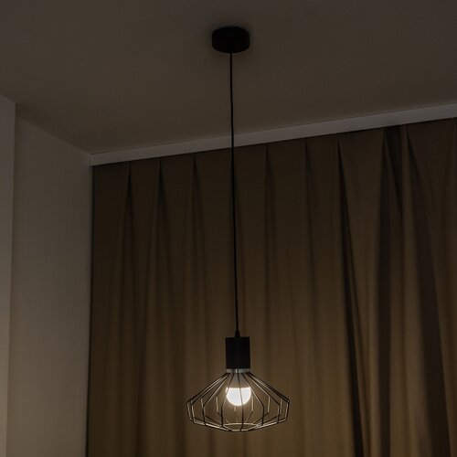  Visilica na sajli SOLANO 1xE27/15W/230V crna/sjajni hrom Slike