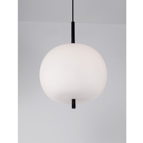 Nova Luce Bijela/crna staklena viseća svjetiljka &amp;oslash; 30 cm Lato &amp;ndash; Slike