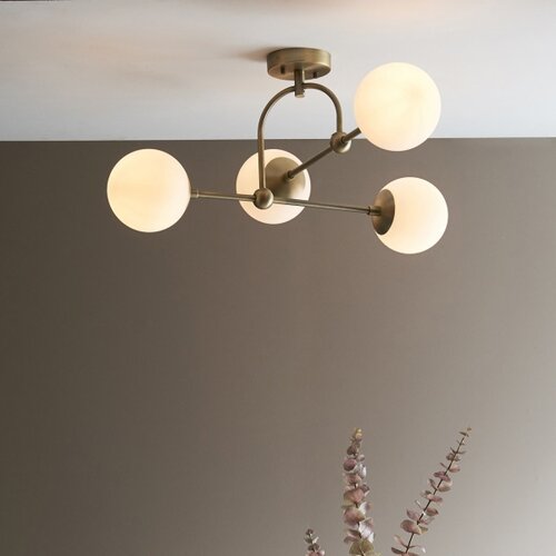 Endon 90843 - plafonski luster ontario 4xE14/7W/230V mesing Slike
