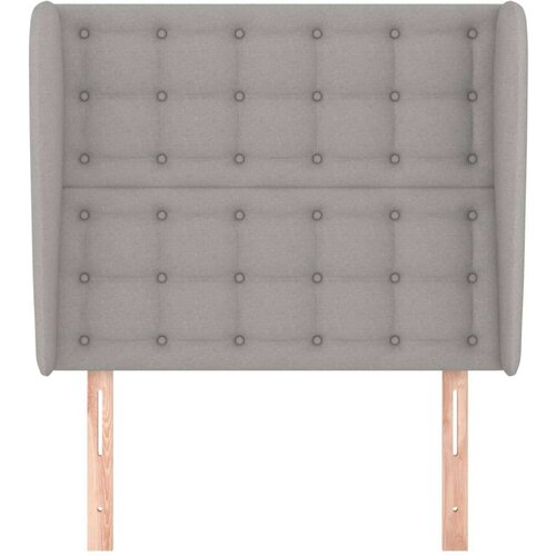  Uzglavlje s u&amp;scaron;ima svjetlosivo 103x23x118/128 cm od tkanine Slike