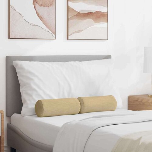 vidaXL valjkasti jastučići 2 pcs siva zelena Ø 15 x 40 cm Cene