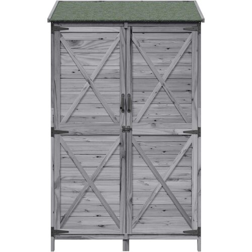  Vrtna &amp;Scaron;upa Siva 106 x 56 x 176,5 cm Konstruirano drvo Slike
