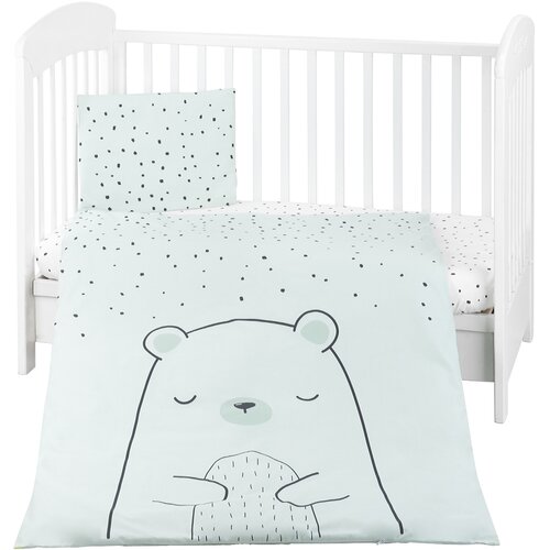 Posteljina sa ogradicom 6 pcs 60/120 Bear with Me mint KKB60116-180 Cene