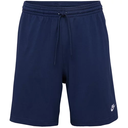 Nike Sportswear Hlače 'CLUB' mornarsko plava / bijela