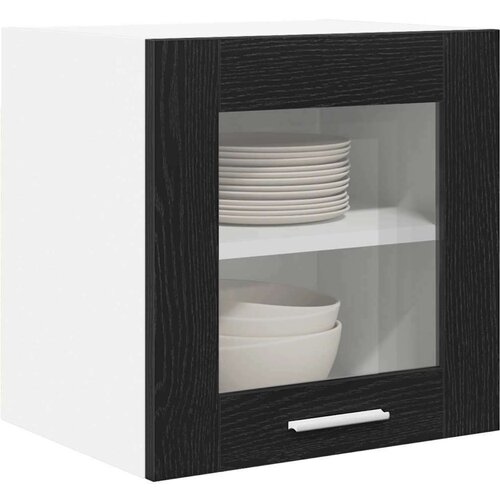 VidaXL viseći ormarić s policom riga 2 pcs crni hrast 40 x 31 x 40 cm Slike
