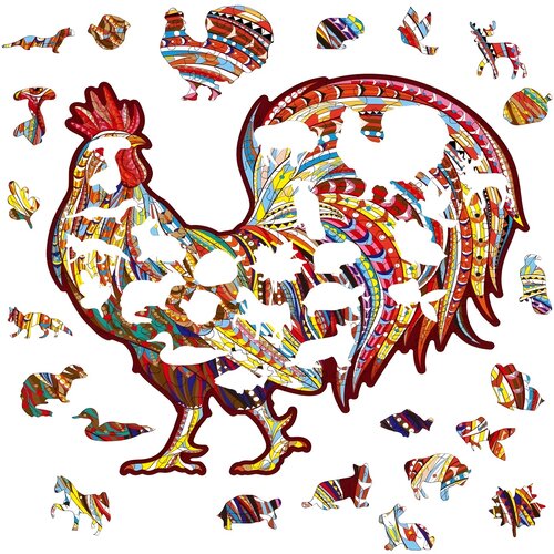 IZMAEL Drvene puzzle - Rooster / L Cene