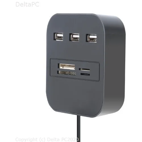  Citac kartica i 3-portni USB hub Gigatech CRH-240