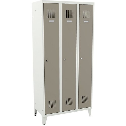  Garderobna omara, VxŠxG 1940 x 900 x 500 mm, z nogami, prodnato siva vrata Cene