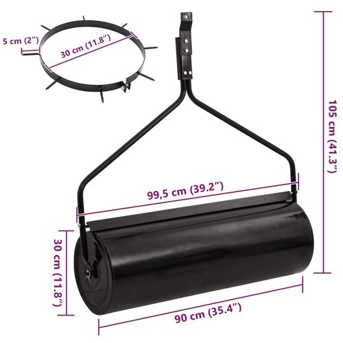  Vrtni valjak za travu s stezaljkama za aeratore &amp;Oslash; 30 x 90 cm - 30 x 90 cm bez ručke (8 &amp;scaron;iljaka) Slike