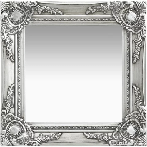  Zidno ogledalo u baroknom stilu 40 x 40 cm srebrno