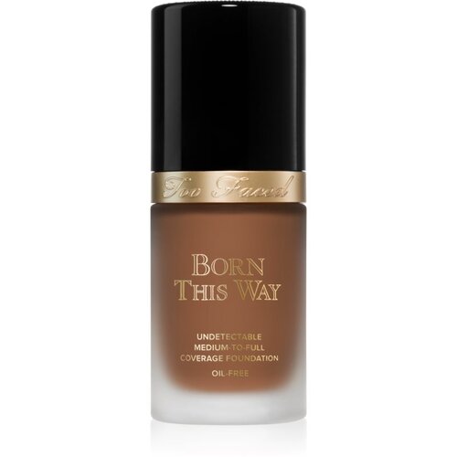 Too Faced Born This Way Flawless Coverage Natural Finish Foundation puder s visokim prekrivanjem za prirodan izgled nijansa Maple 30 ml Slike