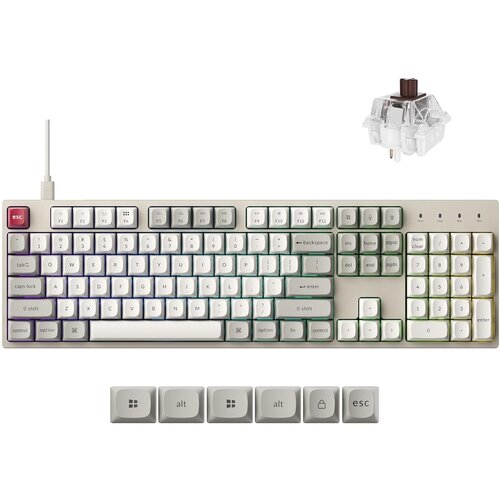 KEYCHRON C2 Pro 8K QMK Žična Mehanska Tipkovnica Po Meri / RGB Backlight / Hot-swap / Super Brown / C2PX-M3, (5000120676) Slike