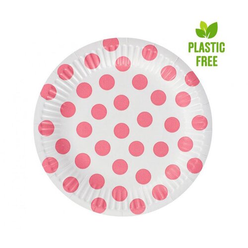  Papirnati krožniki Pika 18cm 6kom Roza Cene