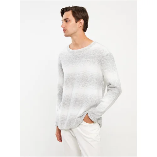 LC Waikiki Crew Neck Long Sleeve Striped Men's Knitwear Sweater