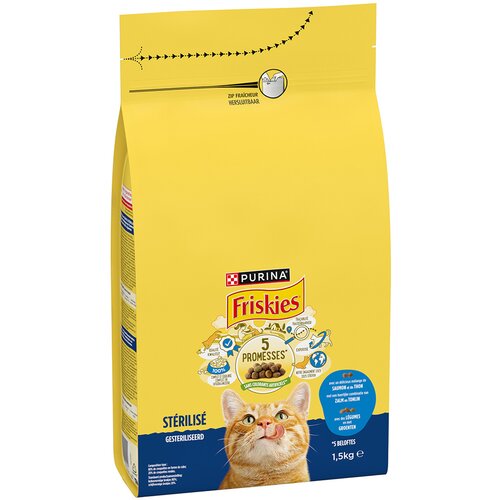Friskies PURINA Sterilized Cat s lososom, tunom i povrćem – 1,5 kg Cijene