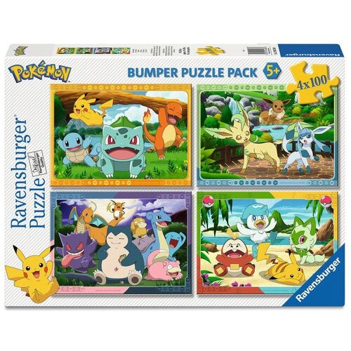 Pokemon Ravensburger puzzle Pok&amp;eacute;mon set 4 &amp;times; 100 dijelova Slike