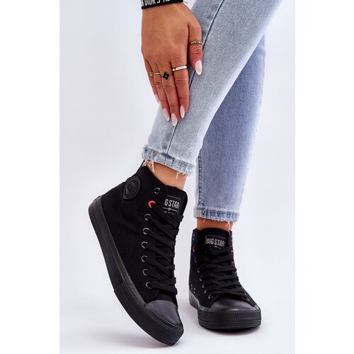 Big Star Women's Classic High Sneakers T274033 Black Cene