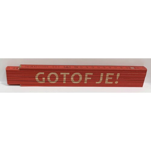 HEKA Zložljiv meter (napis: Gotof je, rdeče barve, 2 m) Cene
