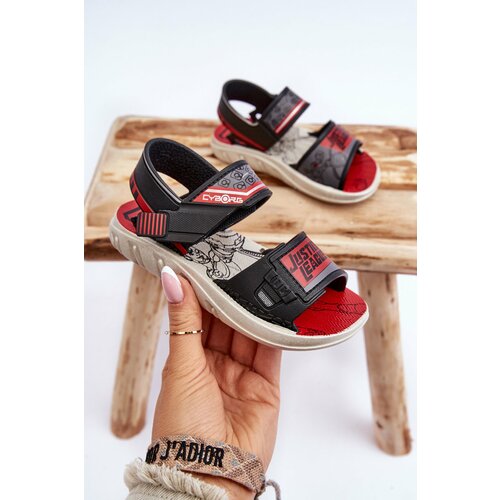Kesi grendene kids sandals JJ385011 black-red Cene