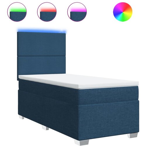 Maison Chic Box spring postelja - Vzmetna postelja z vzmetnico modra 90x200 cm blago SL16743, (21882430) Cene