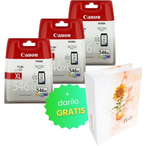 Canon Komplet kartuš CL-546 XL (barvna), original, 3 kosi + DARILO GRATIS Cene