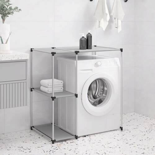 VidaXL Regal za nad pralni stroj siv 87x55x90,5 cm železo Slike