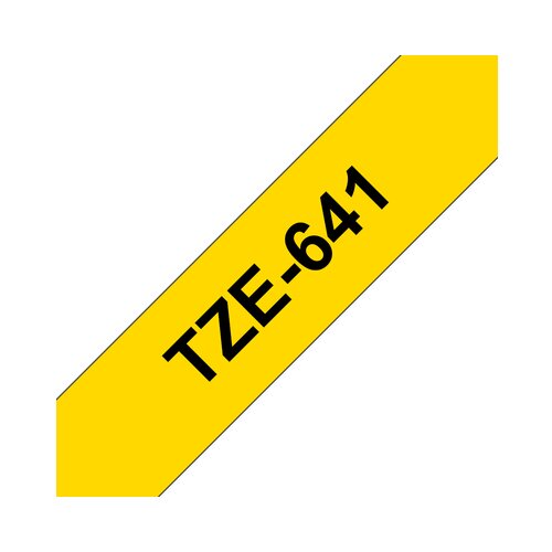 Brother Standardna laminirana traka TZe 18 mm, Črna na rumeni Slike