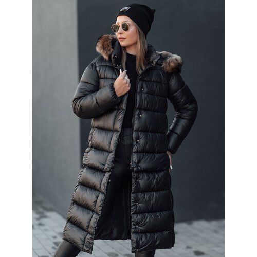 DStreet Women&amp;amp;#039;s winter quilted jacket with hood CROMBILA black Slike