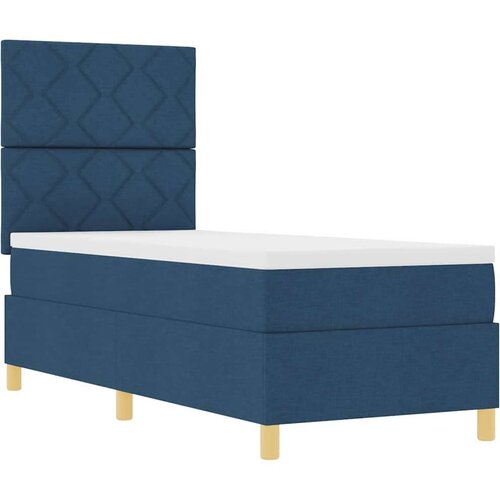 Box spring krevet s madracem Plava 80 x 200 cm tkanina Slike
