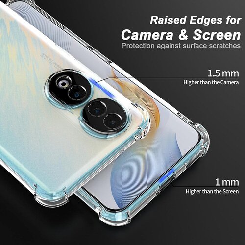 Techsuit Shockproof Clear Silicone prozorna maskica odporna na udarce za Honor 90 Pro Slike
