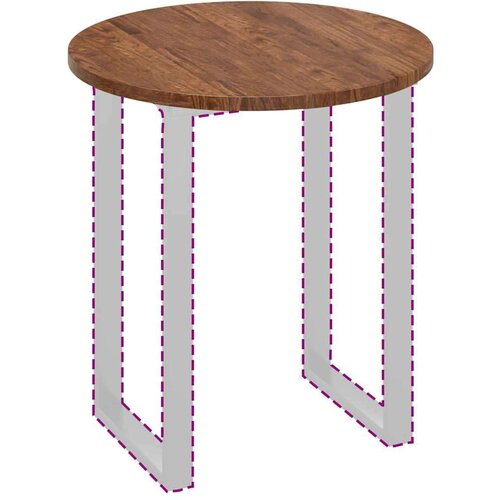 vidaXL Gornji dio stola Tamno smeđa Ø 70 x 2.5 cm Čvrsto drvo hrasta Cijene