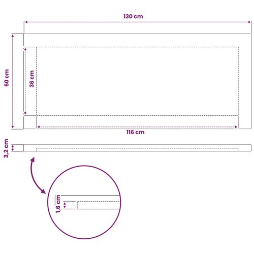  Pravokutni stolni vrh 130 x 50 x 3 2 cm Pravokutni - Prirodna 130 x 50 x 3 2 cm Pravokutno Slike